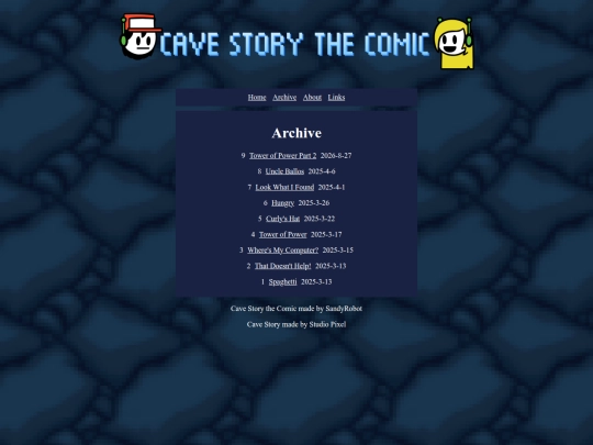 cavestorythecomicarchive screenshot
