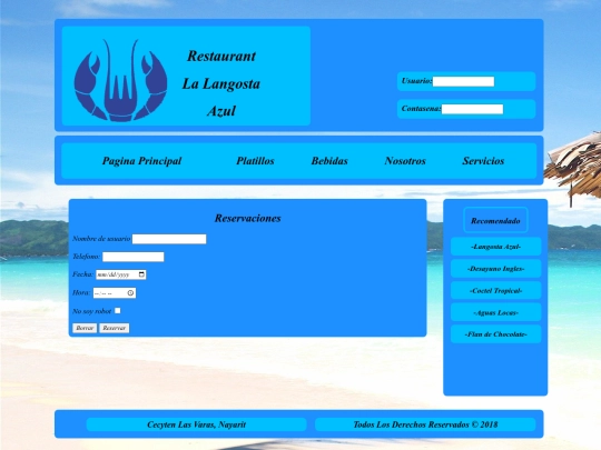 ProgIV/Proyecto/Reservaciones screenshot