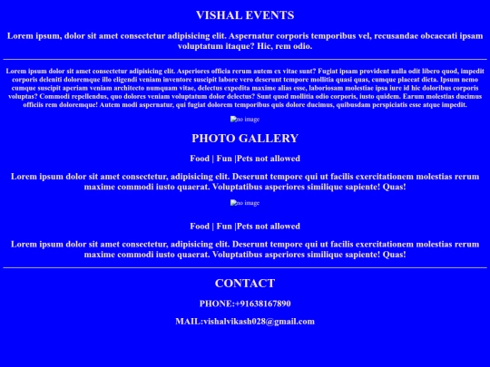 Vishal events/event screenshot