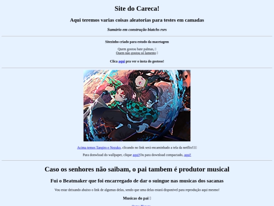 primeiro site screenshot