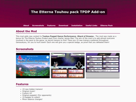 TPDPEtternamod screenshot