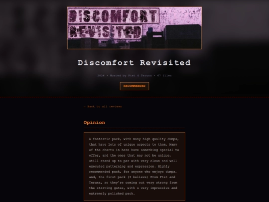 pack_reviews/discomfortrevisited screenshot