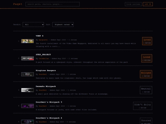 paqet screenshot