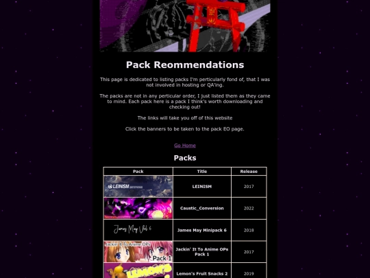 recommendations screenshot