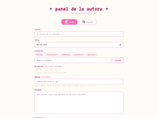 admin screenshot