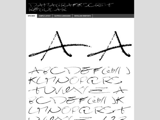 webfontkit-20240320-163540/damagrafikscript-regular-demo screenshot