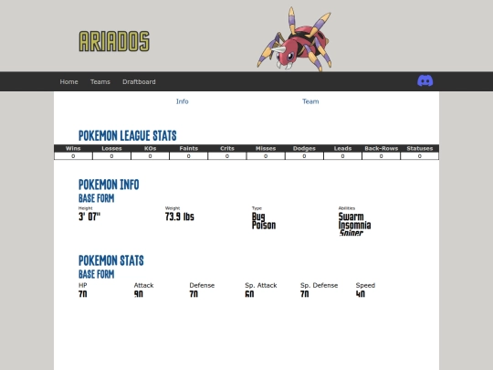 draft/pokemon/ariados screenshot