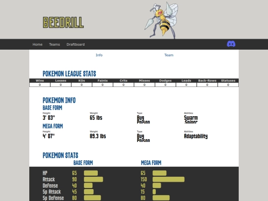 draft/pokemon/beedrill screenshot