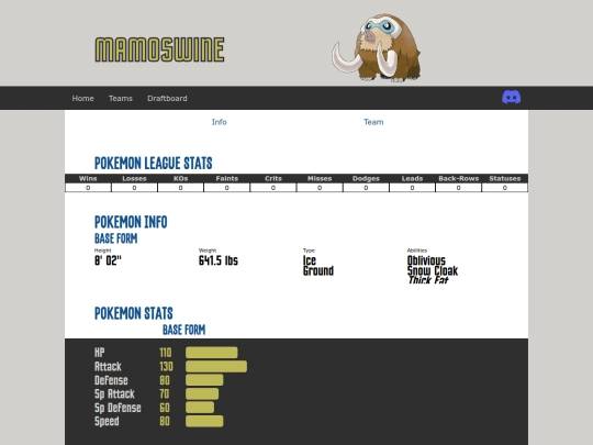 draft/pokemon/mamoswine screenshot