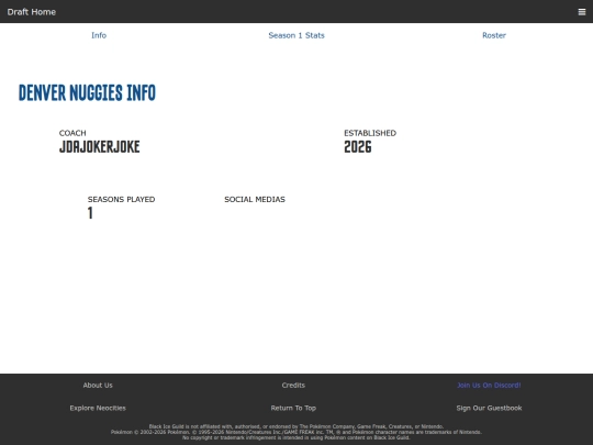 draft/teams/denver-nuggies screenshot