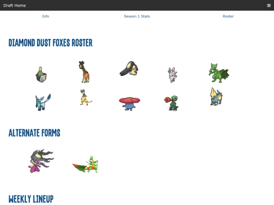 draft/teams/diamond-dust-foxes/roster screenshot