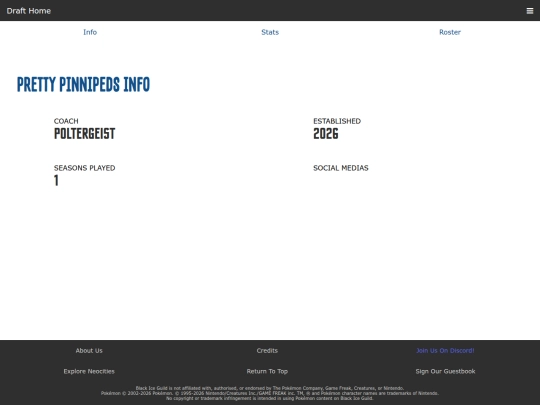 draft/teams/pretty-pinnipeds screenshot