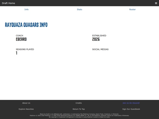 draft/teams/rayquaza-quasars screenshot