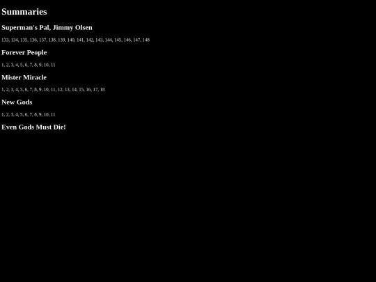 kirby/summaries/summaries screenshot