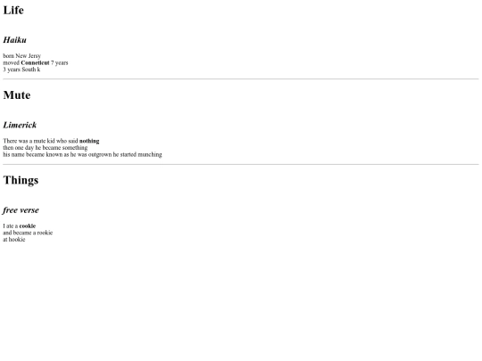 Poems screenshot