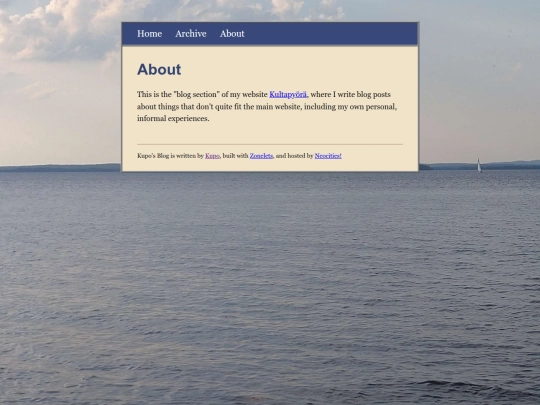 blog/about screenshot