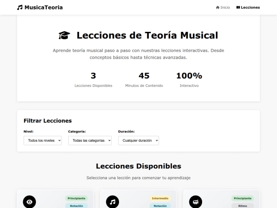 lecciones screenshot