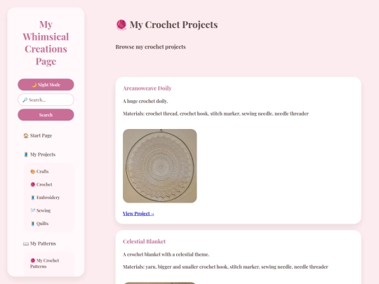 crochetprojects screenshot
