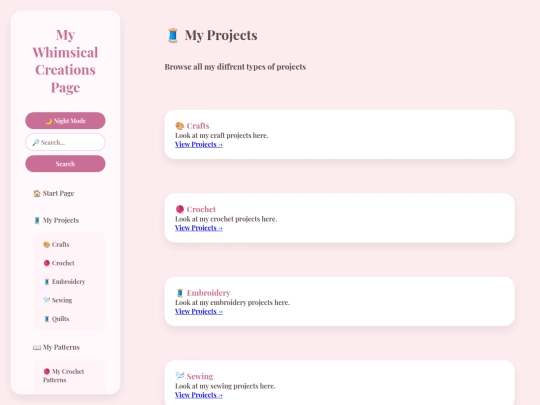 projects screenshot
