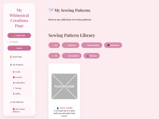 sewingpatterns screenshot