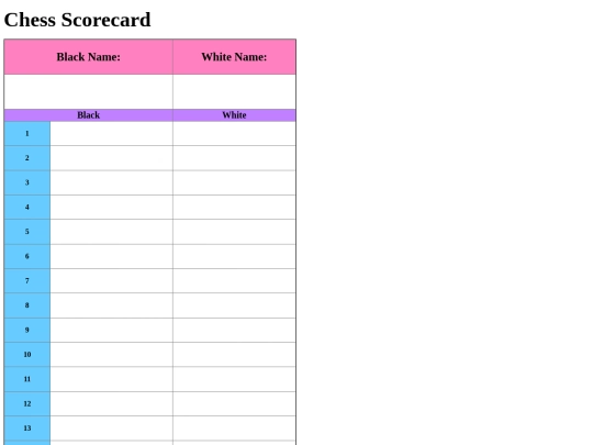 scorecardchess screenshot
