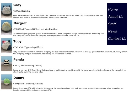 staffpage screenshot