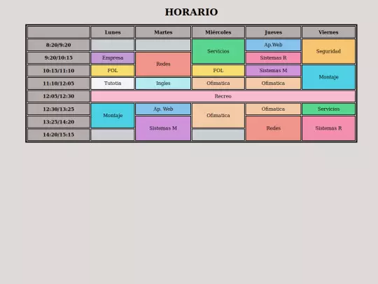 Proyectos/Proyecto_7/Horario screenshot