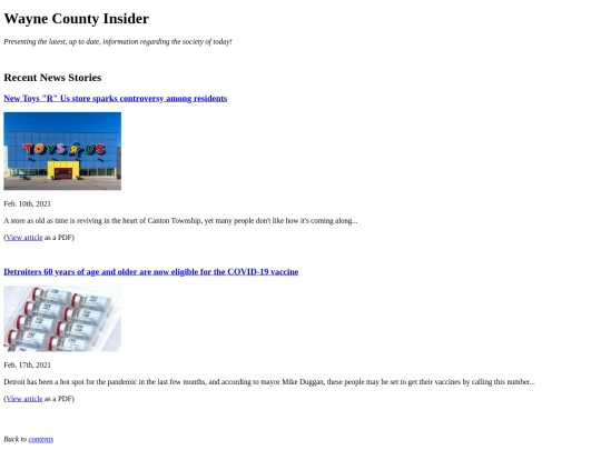 news/homepage screenshot