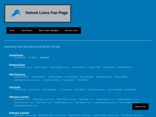 projects/html/players/playerlist screenshot