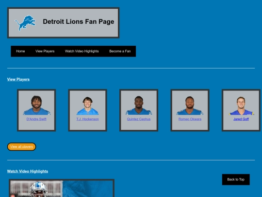 projects screenshot