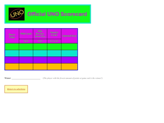 scorecard/html/unoneon screenshot