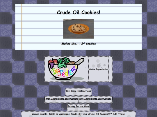 RecipeCards/GameRecipes/TOONTOWN/DoubleCrudeOilCookie screenshot