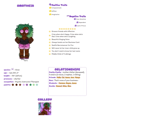 charaprofile/Amatheia screenshot