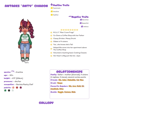 charaprofile/Antares screenshot