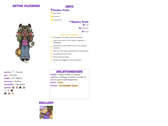 charaprofile/Aster screenshot
