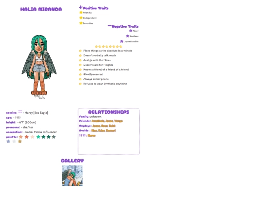 charaprofile/Halia screenshot