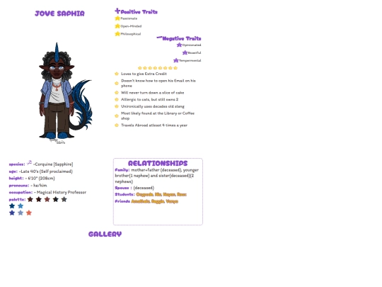 charaprofile/Jove screenshot