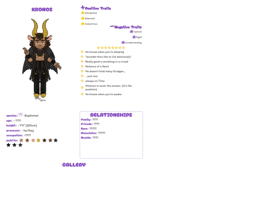 charaprofile/Kronos screenshot
