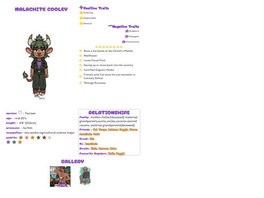 charaprofile/Malachite screenshot
