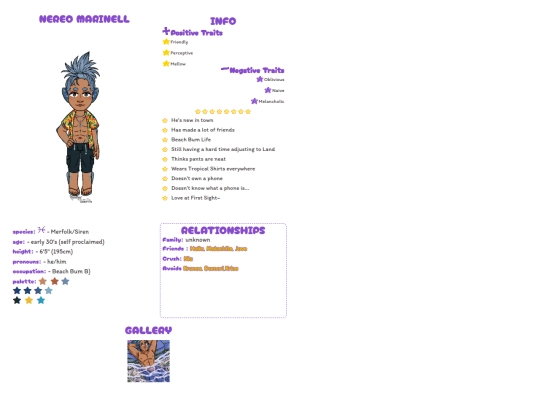 charaprofile/Nereo screenshot