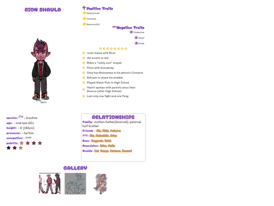 charaprofile/Rion screenshot