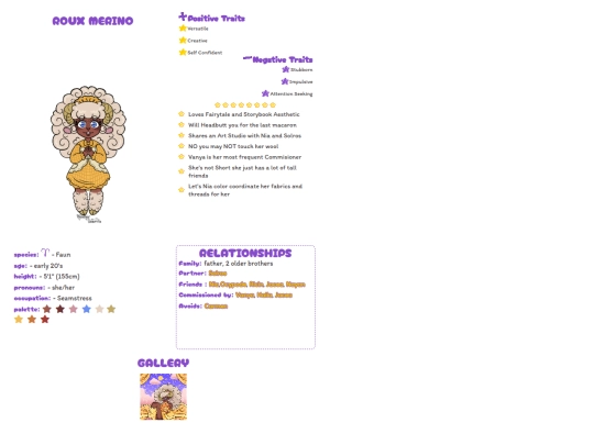 charaprofile/Roux screenshot