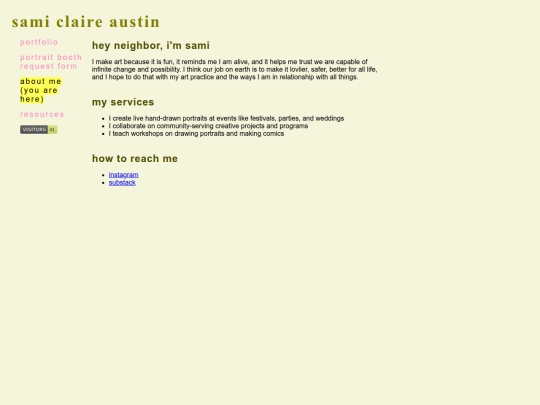 about-me screenshot