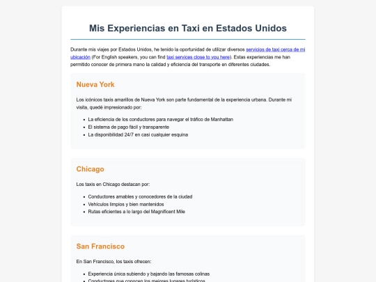 taxi-experiences screenshot