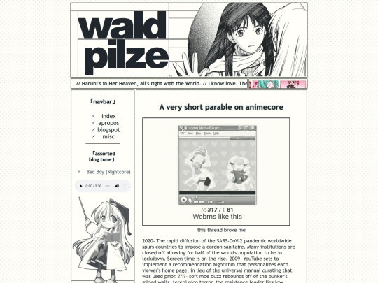 blogposts/animecore screenshot