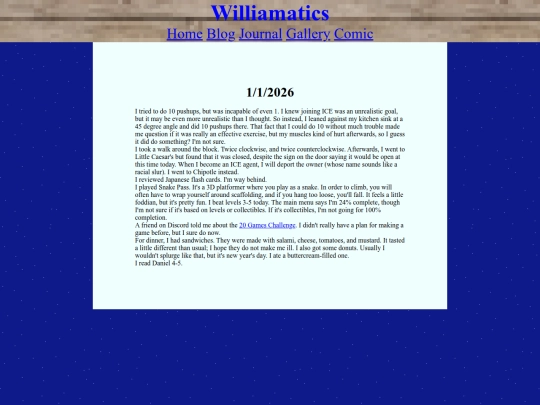 Journal/1-1-2026 screenshot