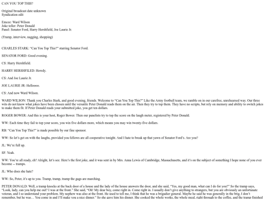 Can You Top This xx-xx-xx (x) First Topic - Tramp screenshot