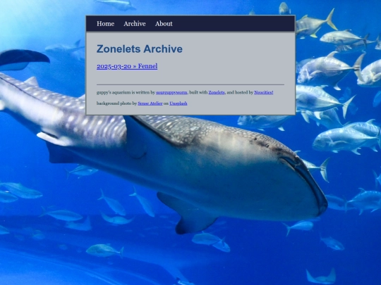 blog/archive screenshot