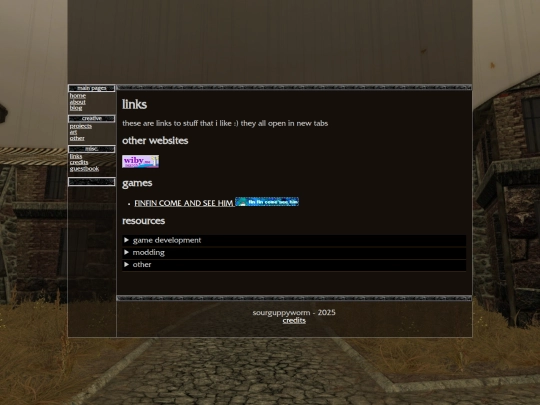 links screenshot