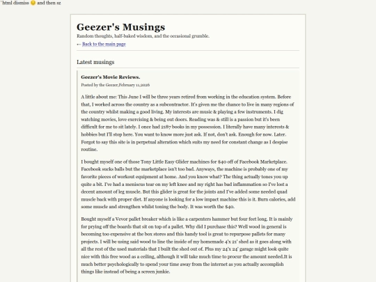 geezers-musings screenshot